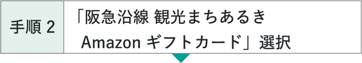 手順2 「阪急沿線 観光まちあるき Amazonギフトカード」選択