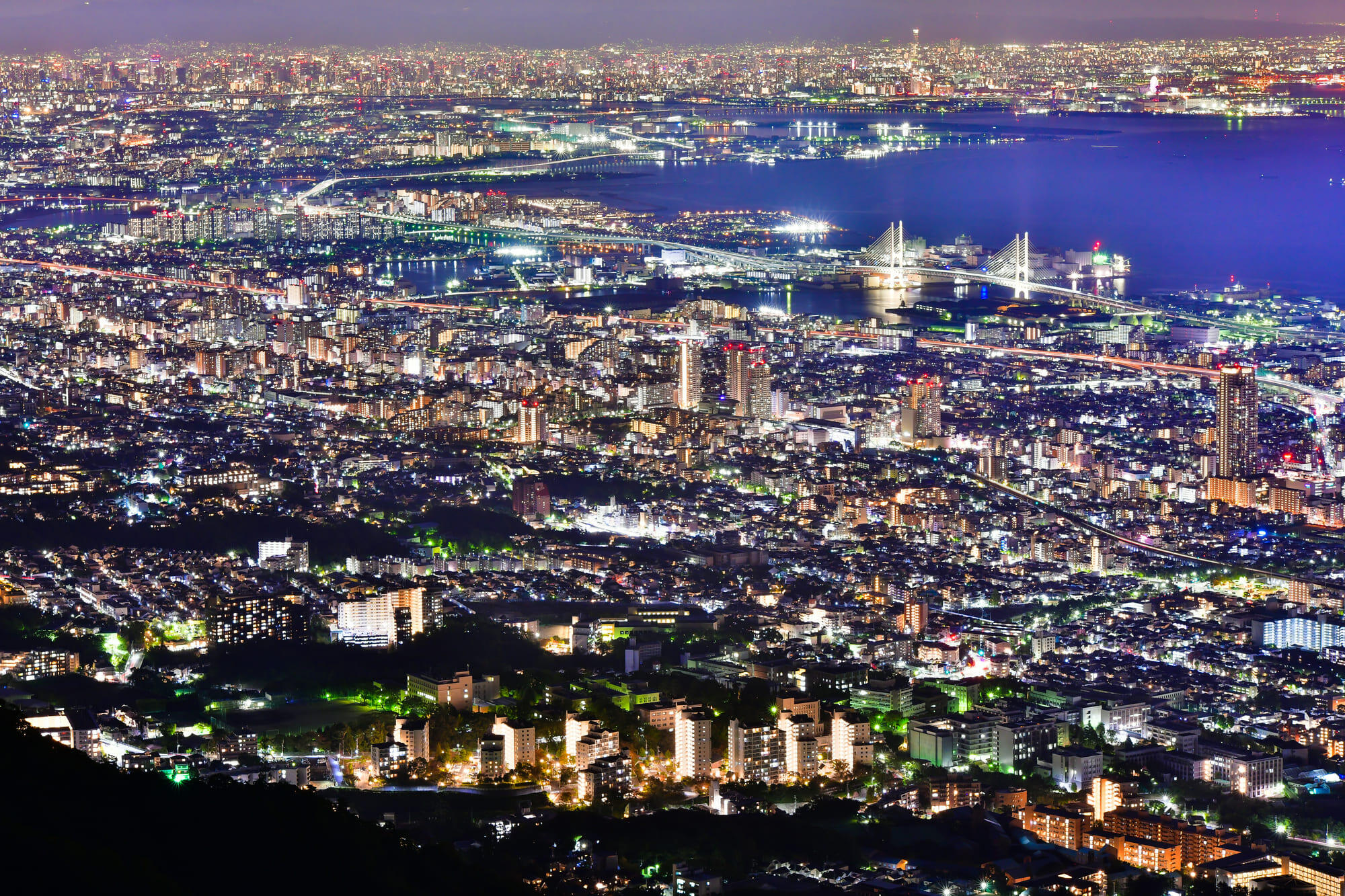 六甲從山上拍攝的夜景影像