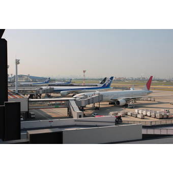 今もたくさんの飛行機が離発着