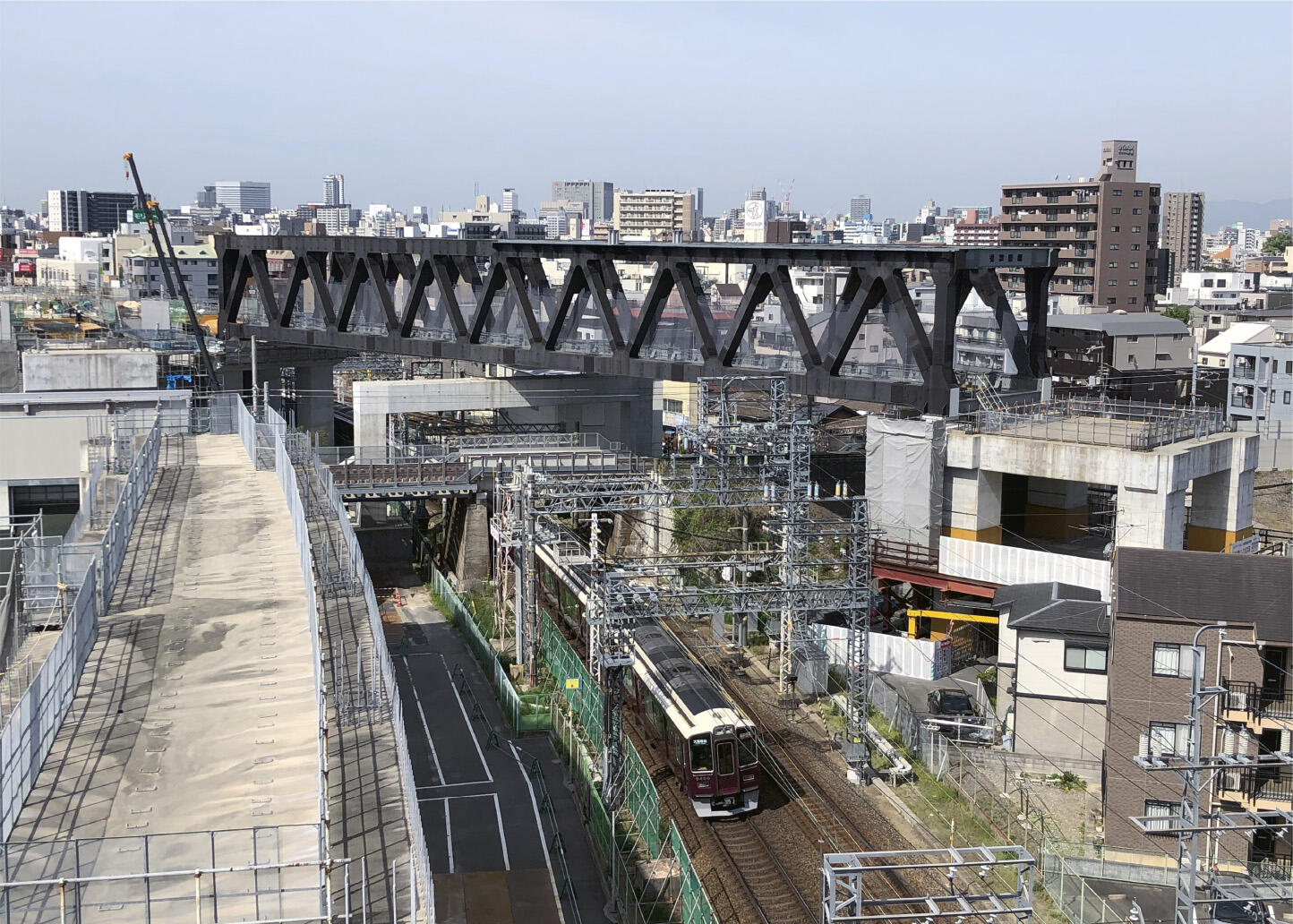 淡路駅周辺連続立体交差工事進捗状況