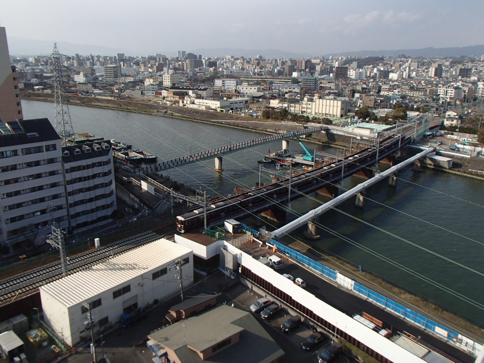 淡路駅周辺連続立体交差工事進捗状況