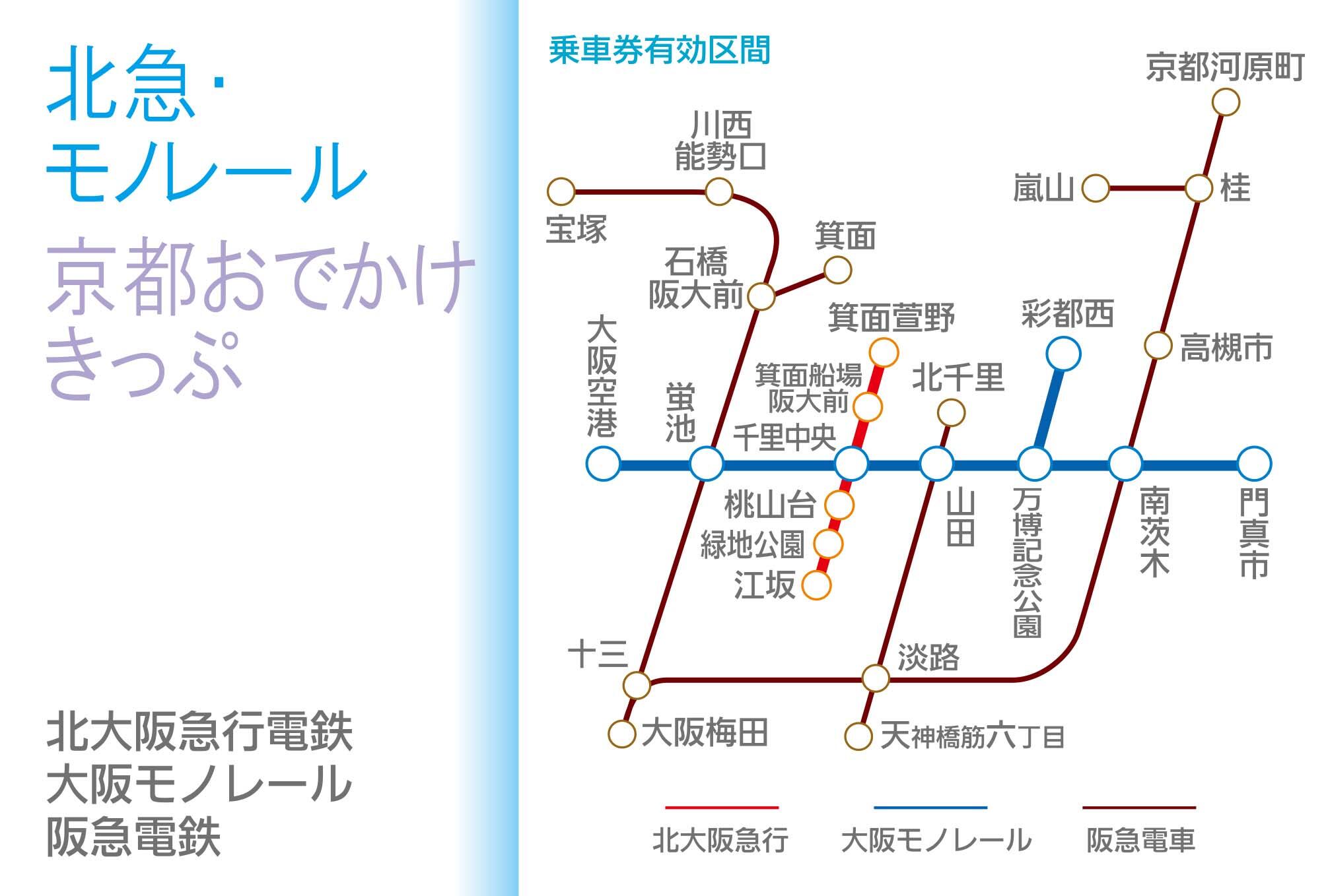 〈デジタル企画券〉北急・モノレール京都おでかけきっぷ